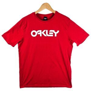 Oakley T-Shirt Custom Fit Large Red Short Sleeve Y2K Vintage Vtg Travis Scott